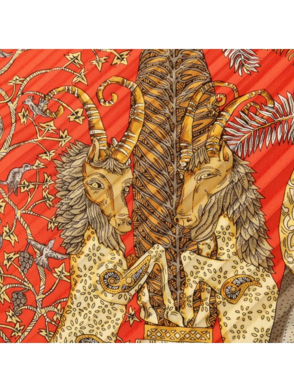 Hermes Scarf Carre Pliss les Legendes de L'arbre Pleats Silk